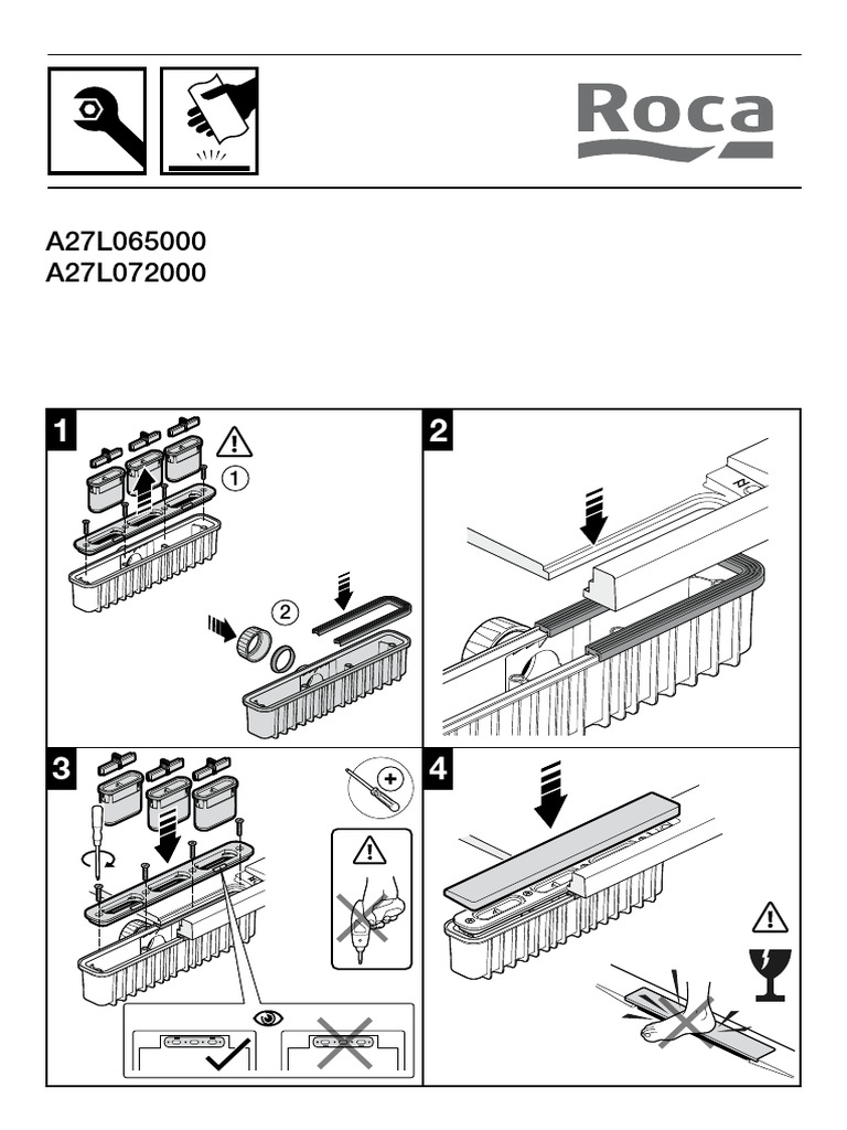 Instrucciones Montaje Plato Ducha Roca Pyros 1200x800 | PDF
