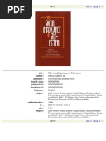 The Social Importance of Self Esteem | PDF | Norm (Social) | Self ...