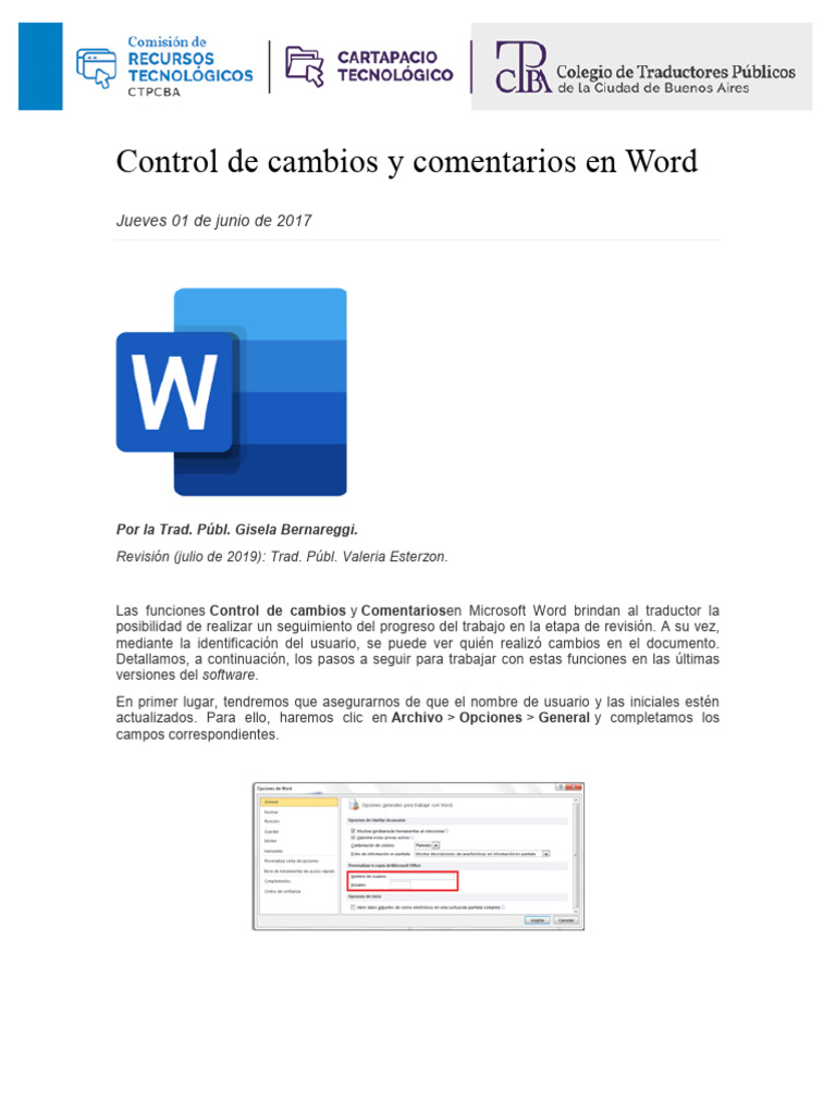 Control en Word | PDF | Microsoft Word | Software