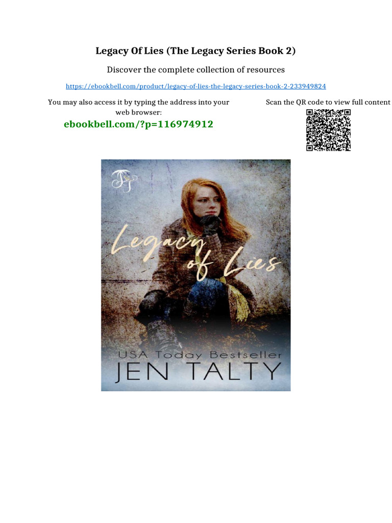 Legacy of Lies (The Legacy Series Book 2) online version | PDF ...