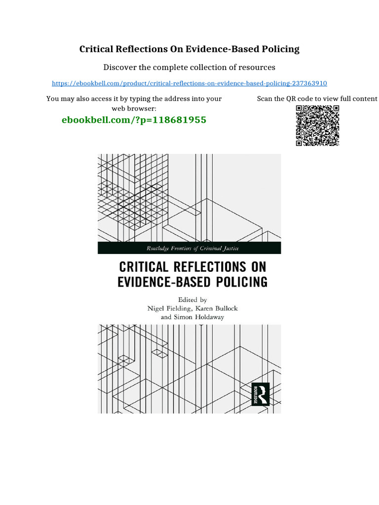 Critical Reflections On Evidence-Based Policing Latest PDF 2025 | PDF ...