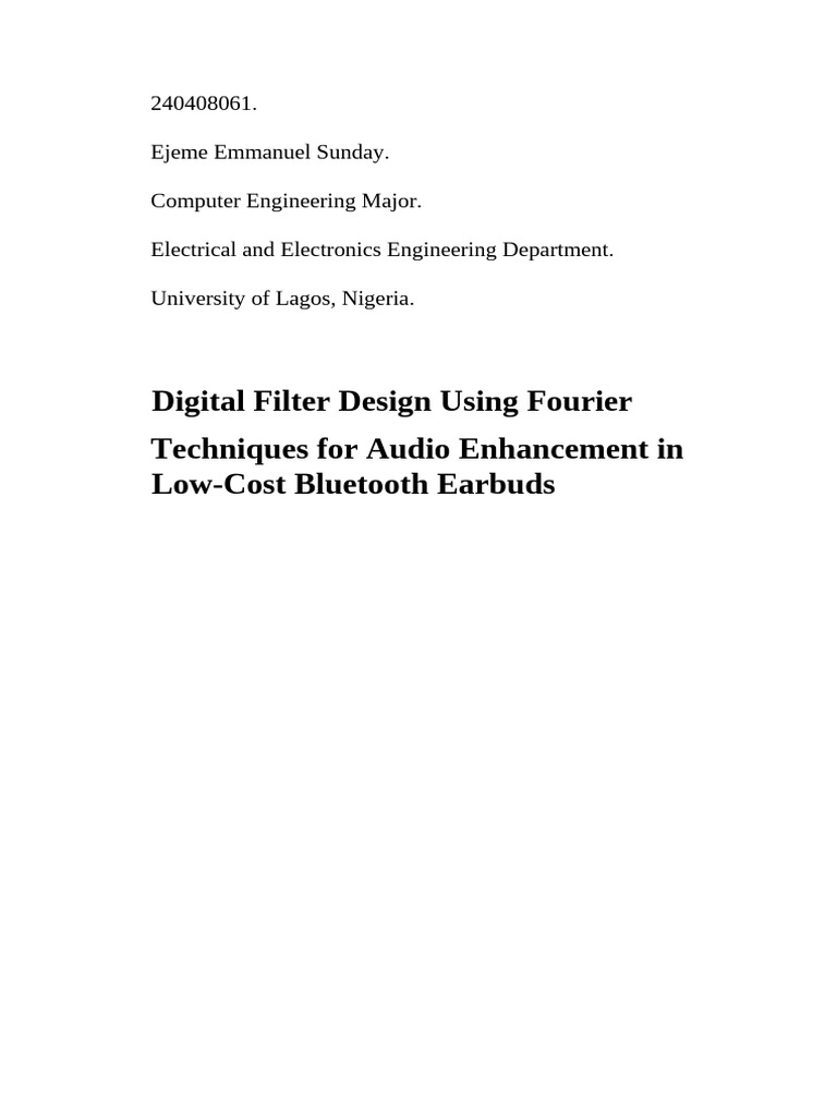 240408061 Ejeme Emmanuel Sunday EEG 213 Project Report | PDF | Digital ...