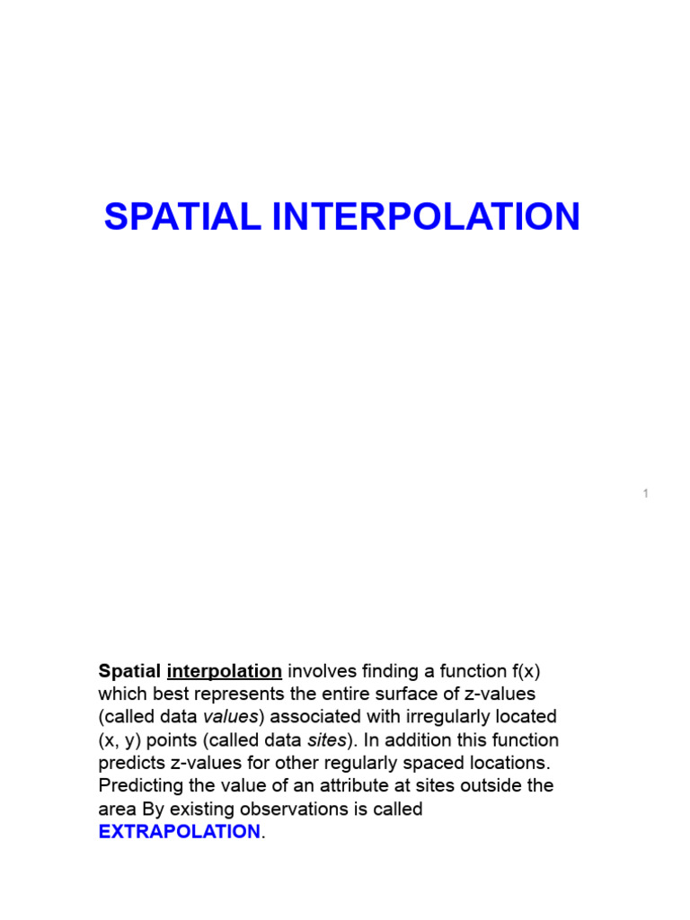 Spatial Interpolation - PPTX - Google Slides | PDF | Interpolation ...
