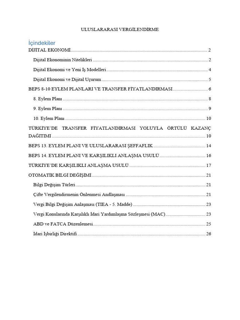 UKM - Uluslararası Vergilendirme Final | PDF