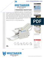 307A Automatic Paper Folder Spec Sheet