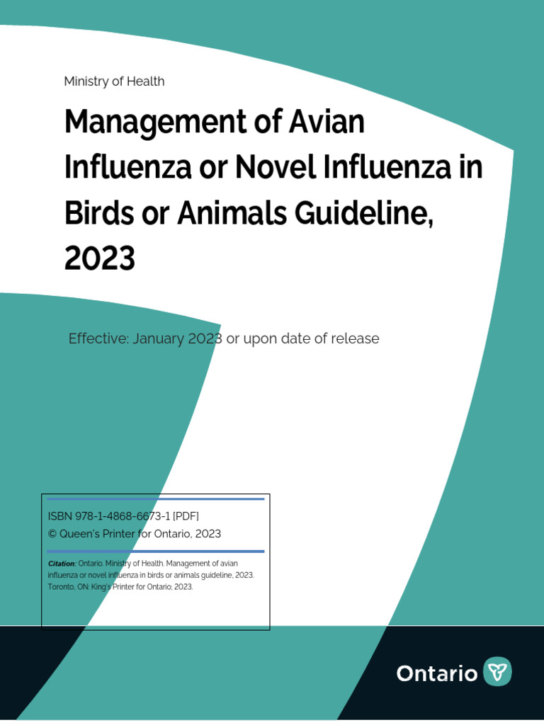 Moh Guidelines Management of Avian Novel Influenza Guideline en 2023 ...