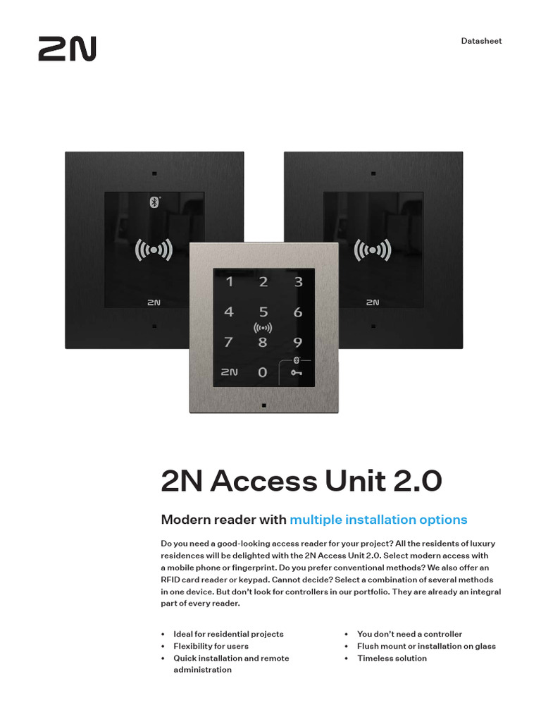 Access-unit-2.0 Datasheet a4 En | PDF | Radio Frequency Identification ...