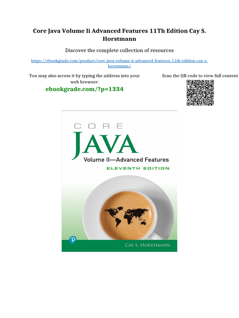 Core Java Volume II Advanced Features 11th Edition Cay S. Horstmann ...