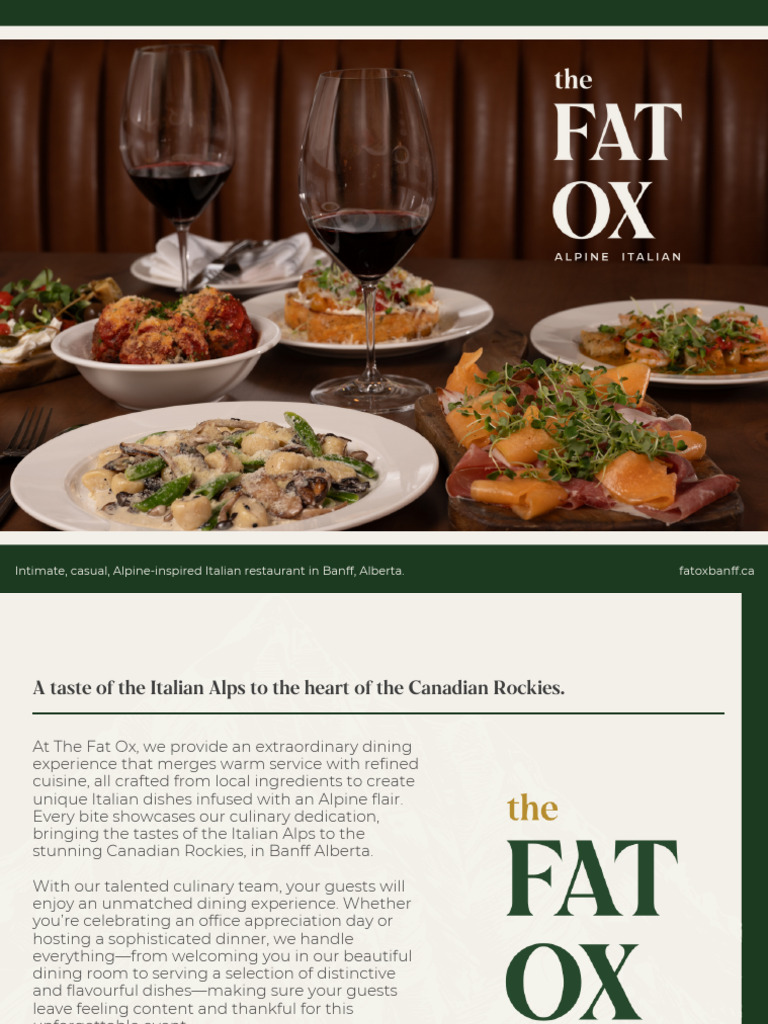 Fat Ox Event Package - 2026 v.2 | PDF | Salad | Restaurants