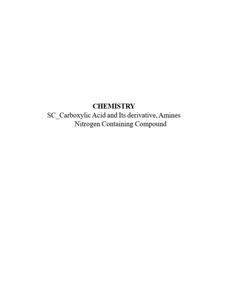SC_Carboxylic Acid and Its Derivative, AminesNitrogen Containing ...