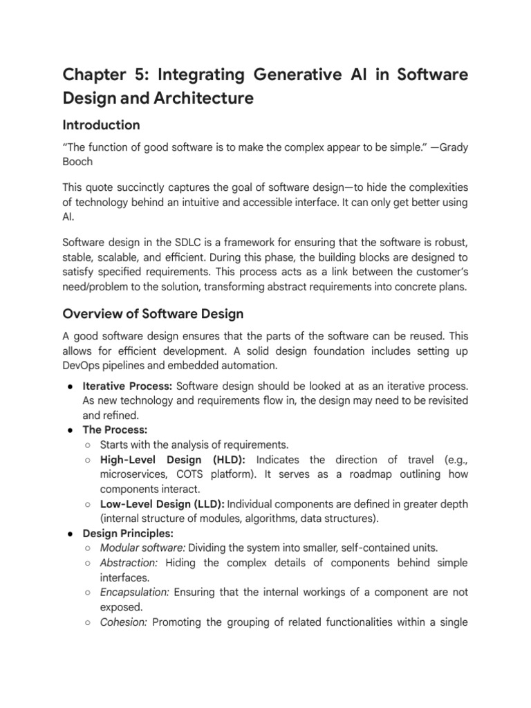 CHAPTER 5_Integrating Generative _AI in Software... | PDF | Artificial ...