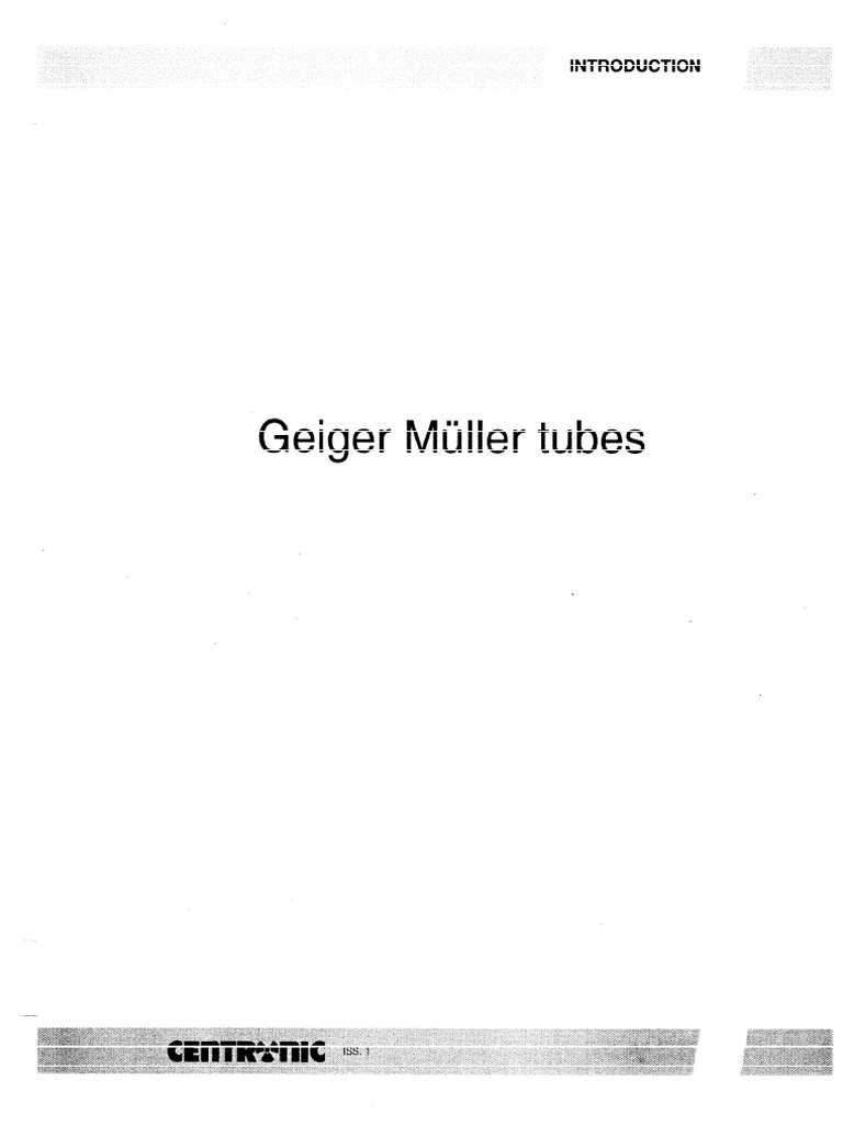 Geiger Tube Theory | PDF