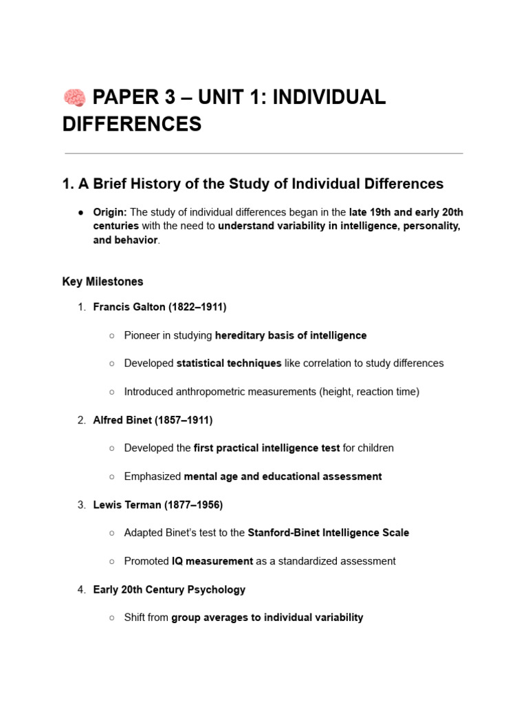the Psychology of Individual Differences | PDF | Wechsler Adult ...