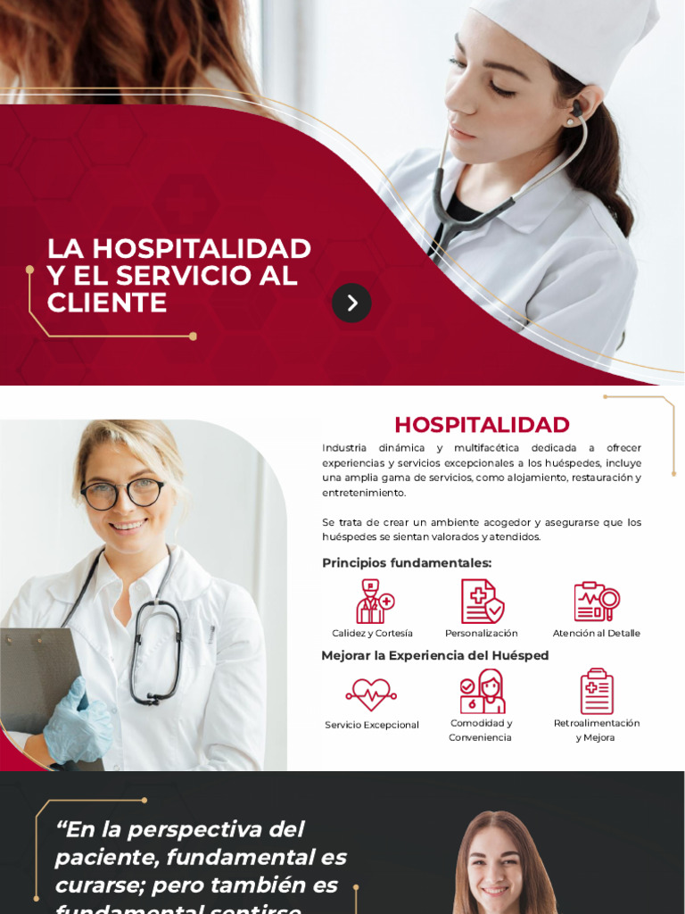 Hospitalidad y Servicio Al Cliente | PDF | Cuidado de la salud ...