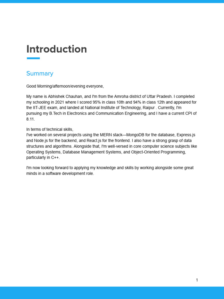 10. My Introduction | PDF