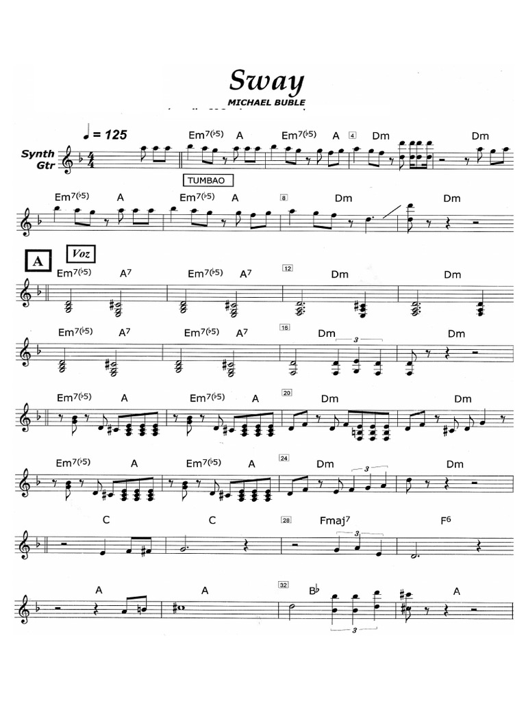 Sway (Michael Buble) | PDF