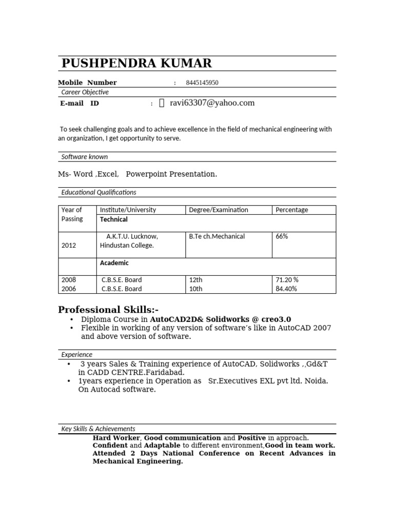 Btech Mechanical -1 | PDF