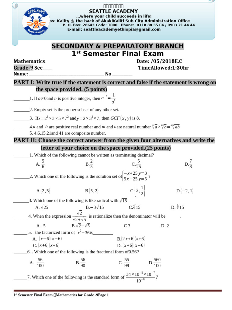 2018 Final Edited | PDF | Numbers | Real Number