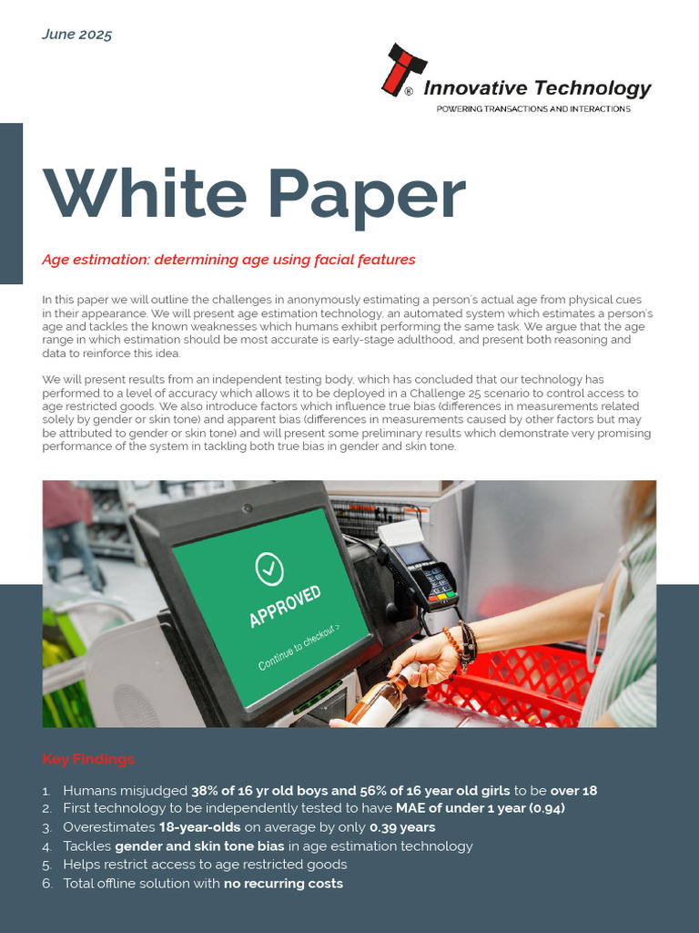 Biometrics White Paper Edited | PDF | Ageing | Sampling (Statistics)