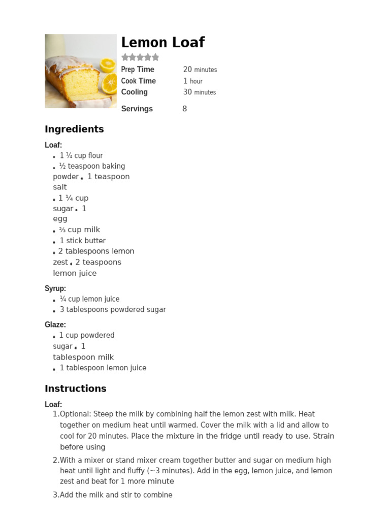Lemon Loaf Kitchen by The Sea | PDF