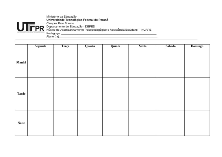 Plano de Estudos para Os Alunos | PDF