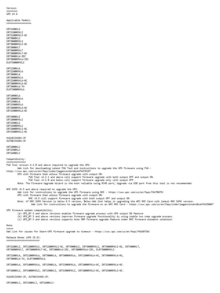 SRT1025 Firmware Release Notes | PDF | Software | Computing