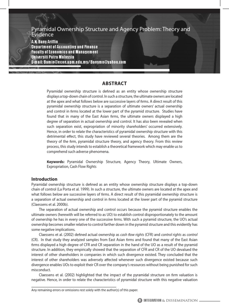 Pyramidal Control Ownership PDF Profit (Economics) Market (Economics)