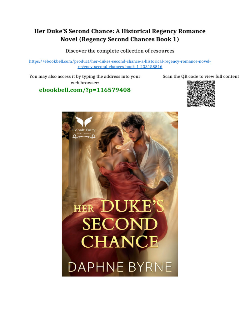 Her Duke's Second Chance: A Historical Regency Romance Novel (Regency ...