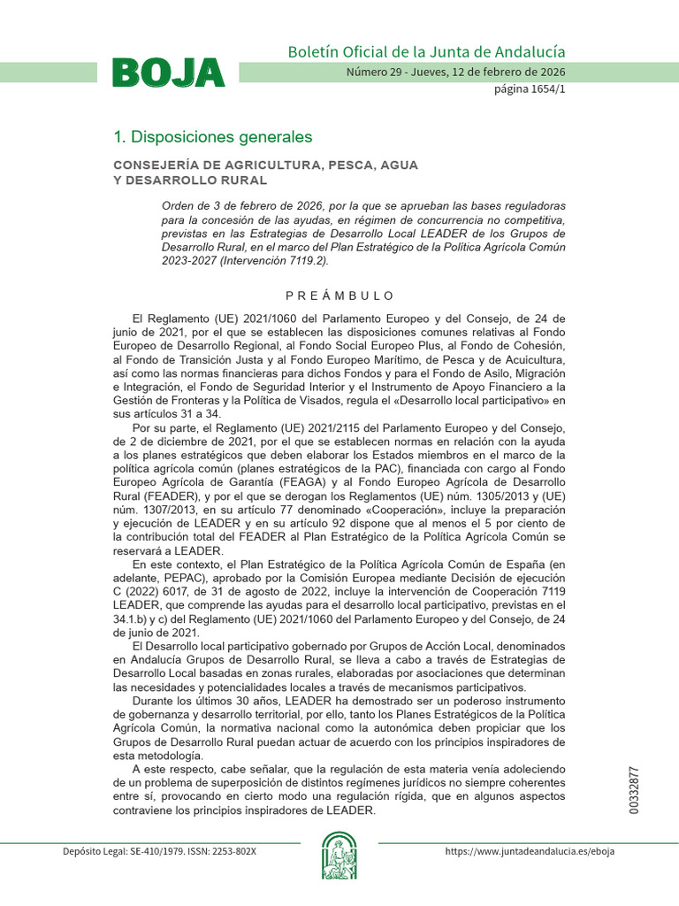 BOJA26-029-00163-1654-01_00332877 | PDF | Política Agrícola Común ...