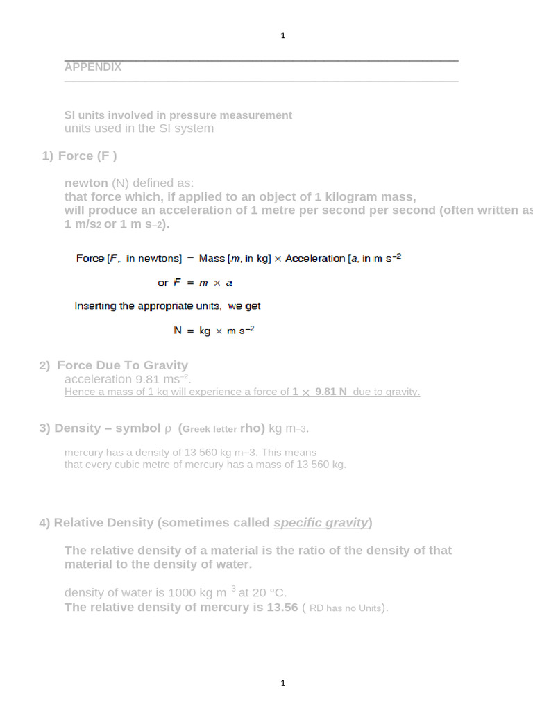 Measurement of Pressure | PDF | Pressure Measurement | Pascal (Unit)