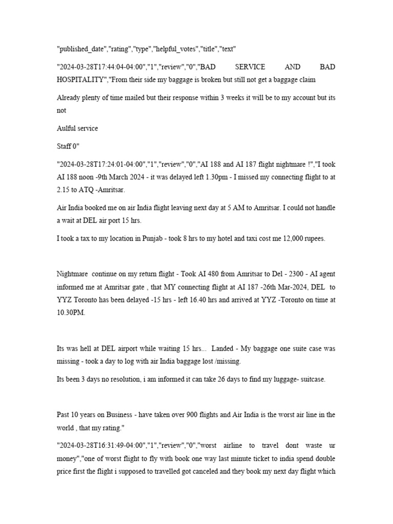 Airline Review 2 | PDF | Business Class | Baggage