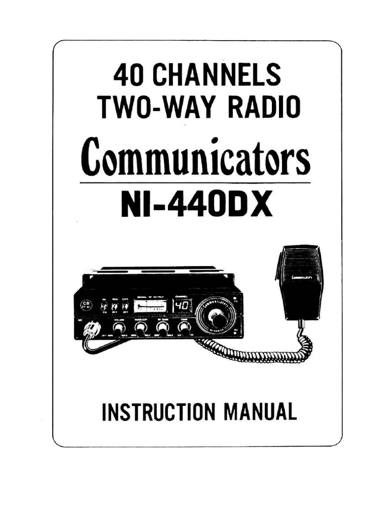 Communicator NI-440-Dx OCR | PDF | Antenna (Radio) | Loudspeaker