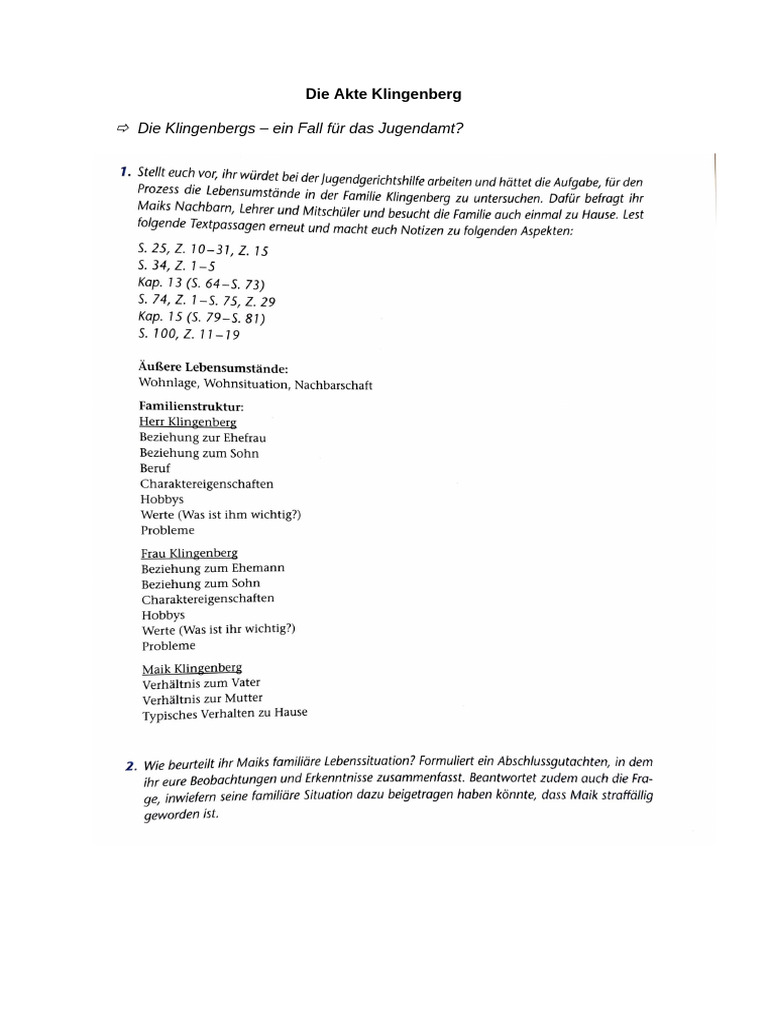 Die Akte Klingenberg | PDF