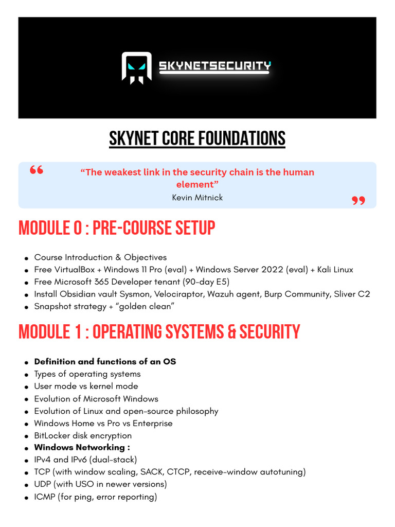 Skynet Core Foundations | PDF | Security | Computer Security