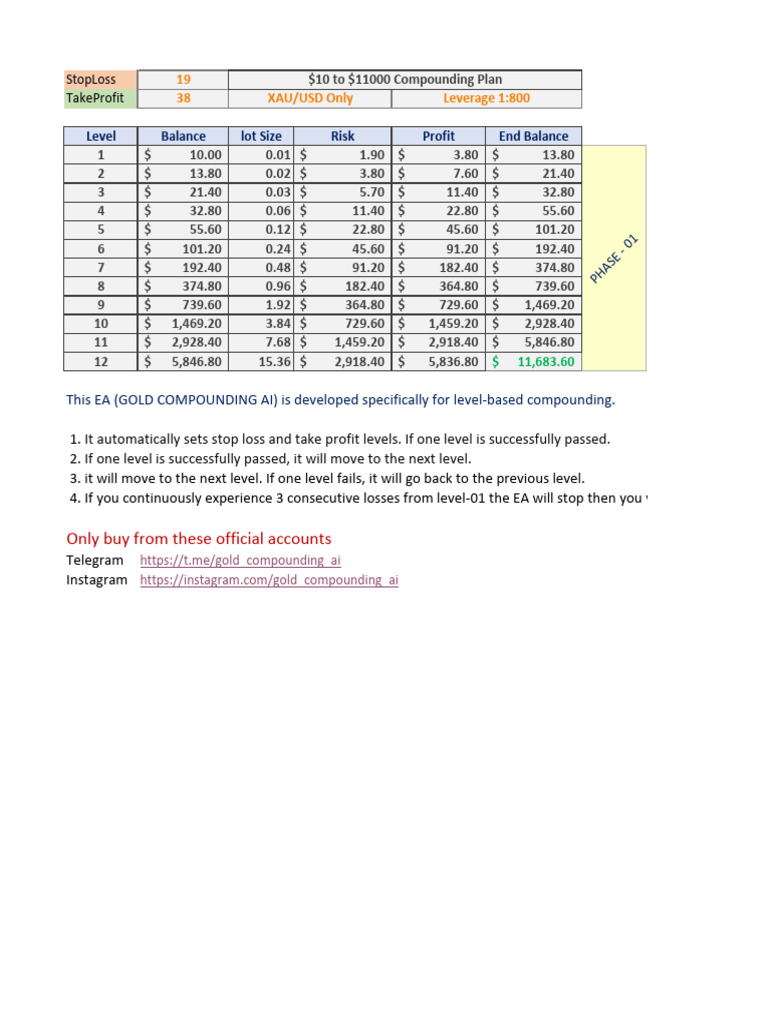 Compunding Formula - $10 To $10k | PDF