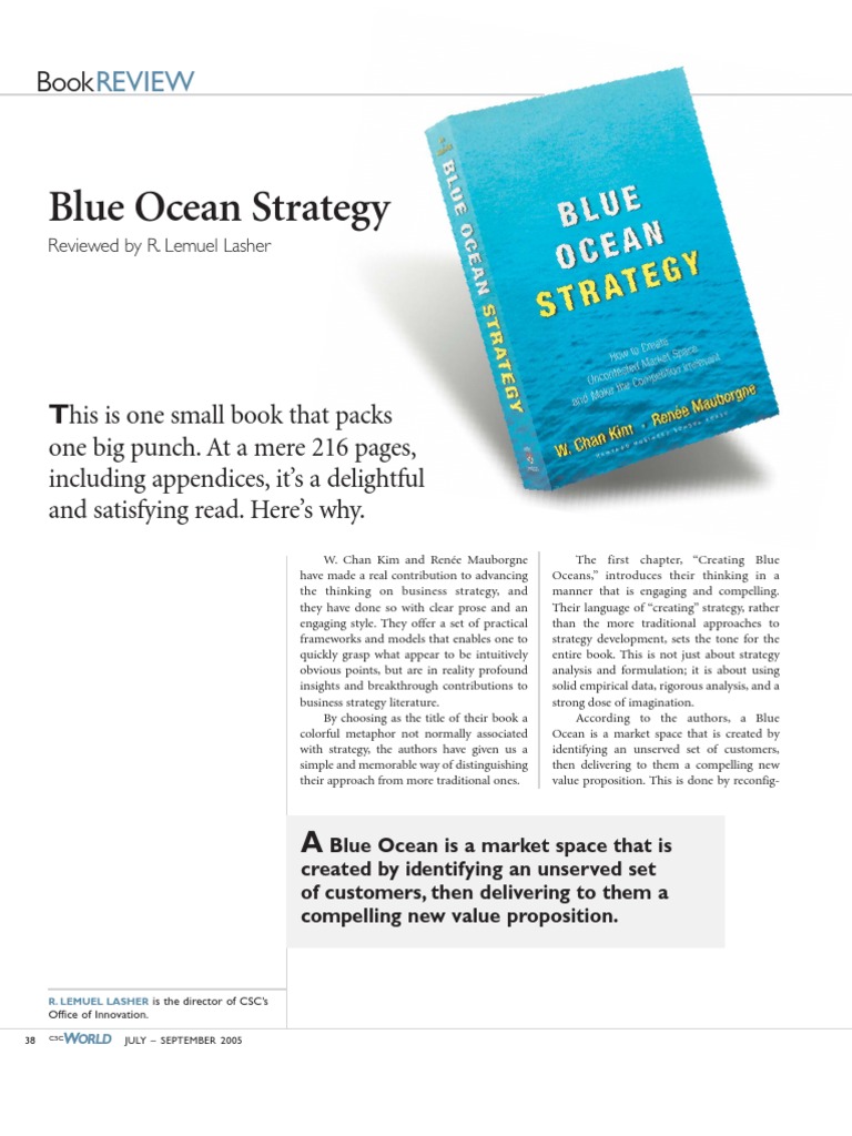 Blue Ocean Strategy Review Strategic Management Innovation