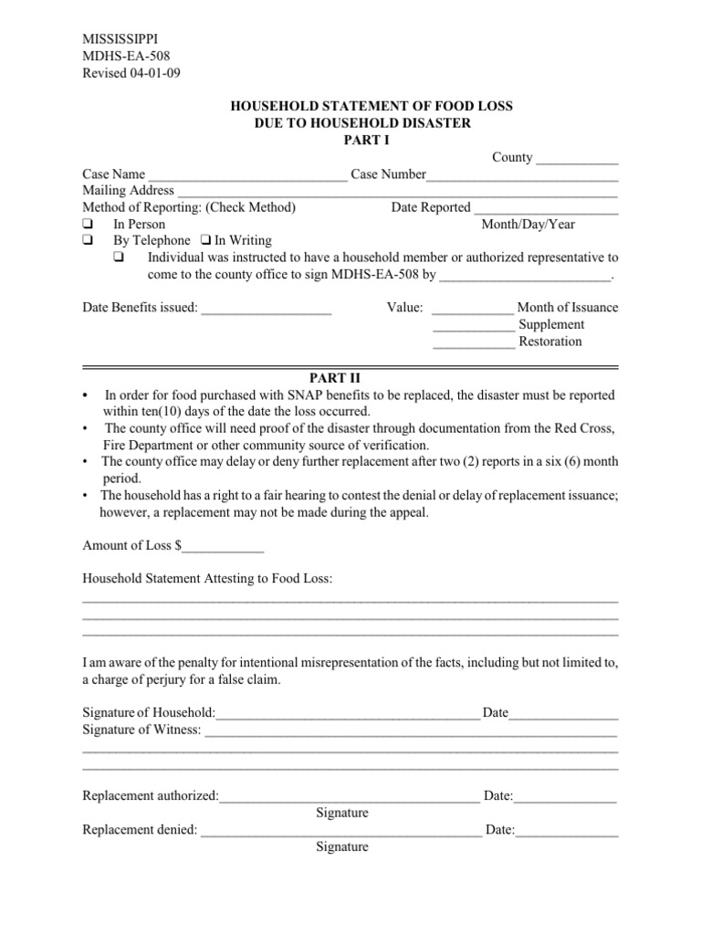 MDHS EA 508 Fillable 1 | PDF