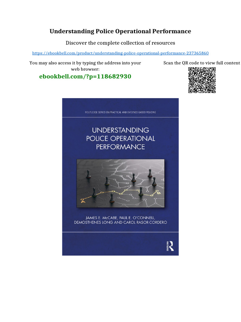 Understanding Police Operational Performance Digital Version 2025 | PDF ...