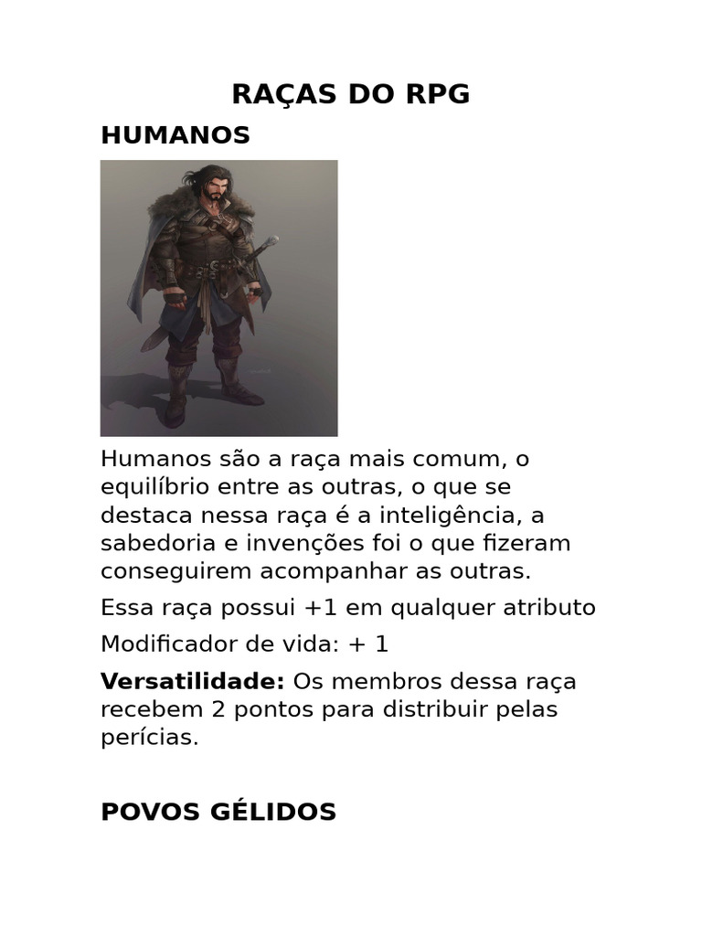 Raças Do RPG | PDF