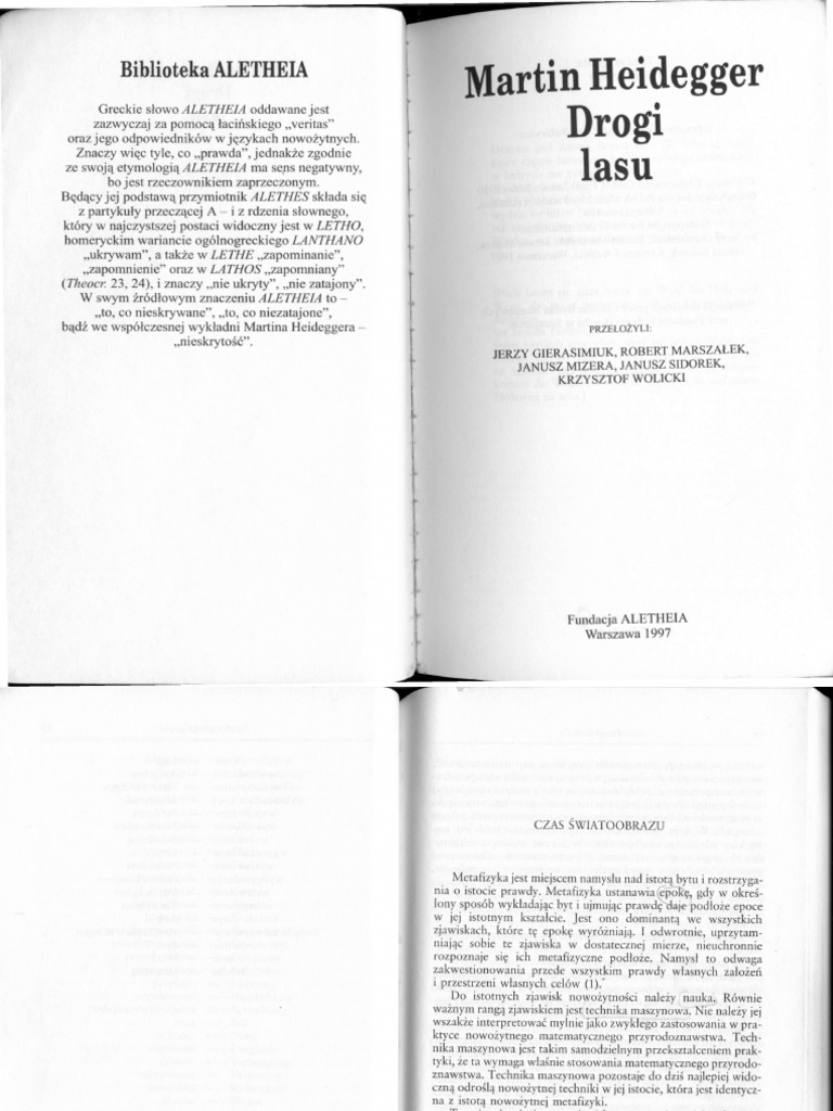 M. Heidegger, Czas Światoobrazu | PDF