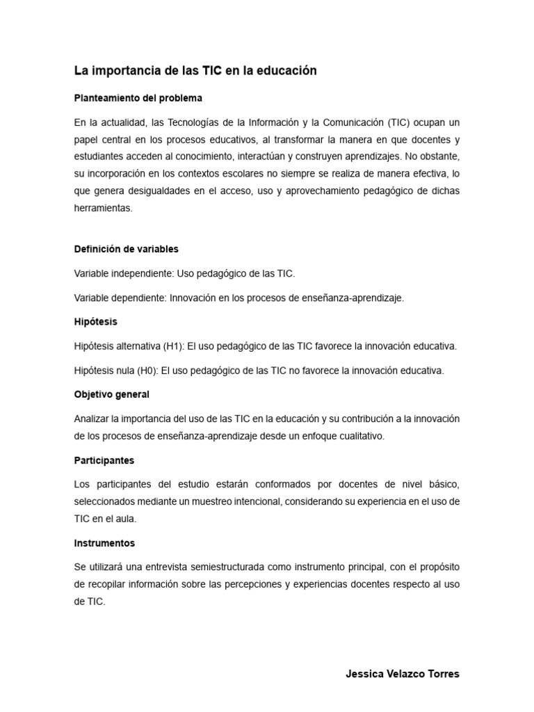 La Importancia de Las TIC en La Educación | PDF | Pedagogía ...