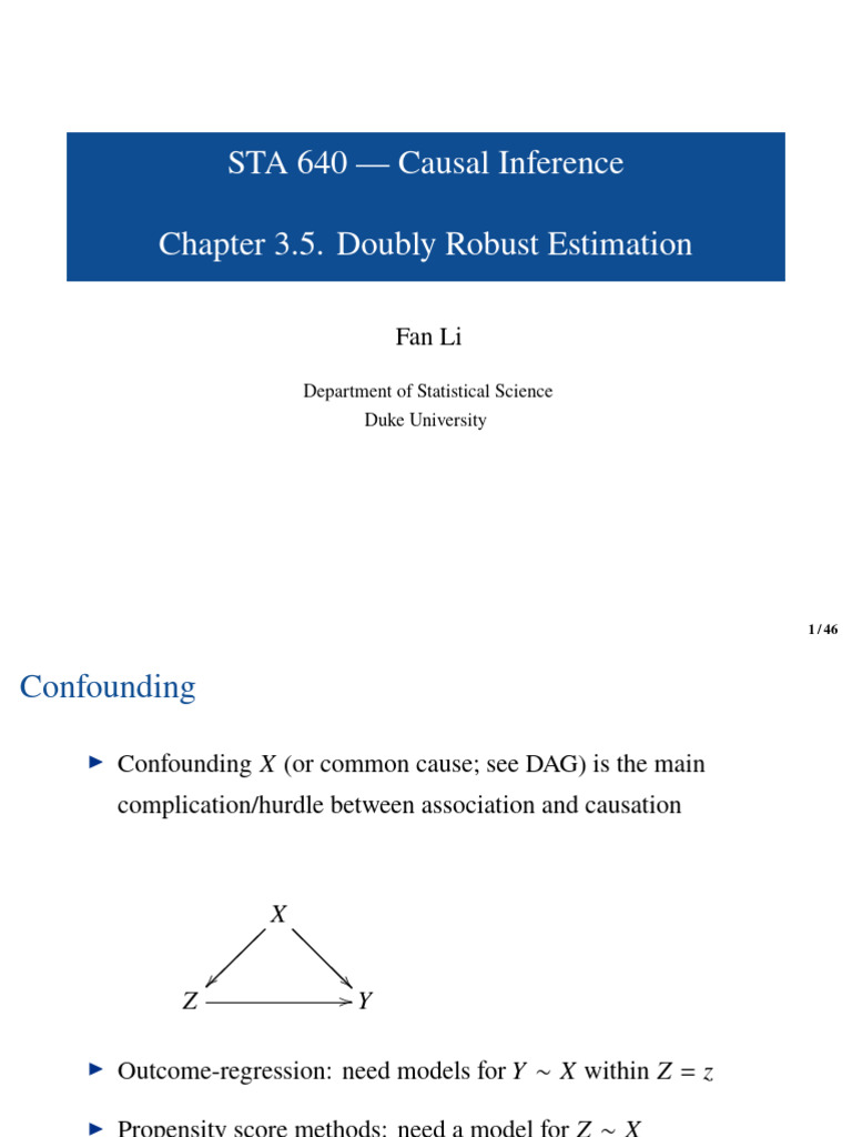 Chap3.5 - Doubly Robust Estimation | PDF | Estimator | Regression Analysis