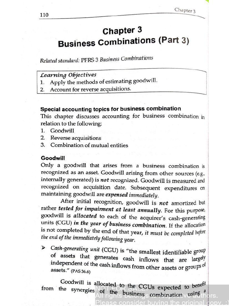 Chapter 3 Business Combinations Part 3 | PDF