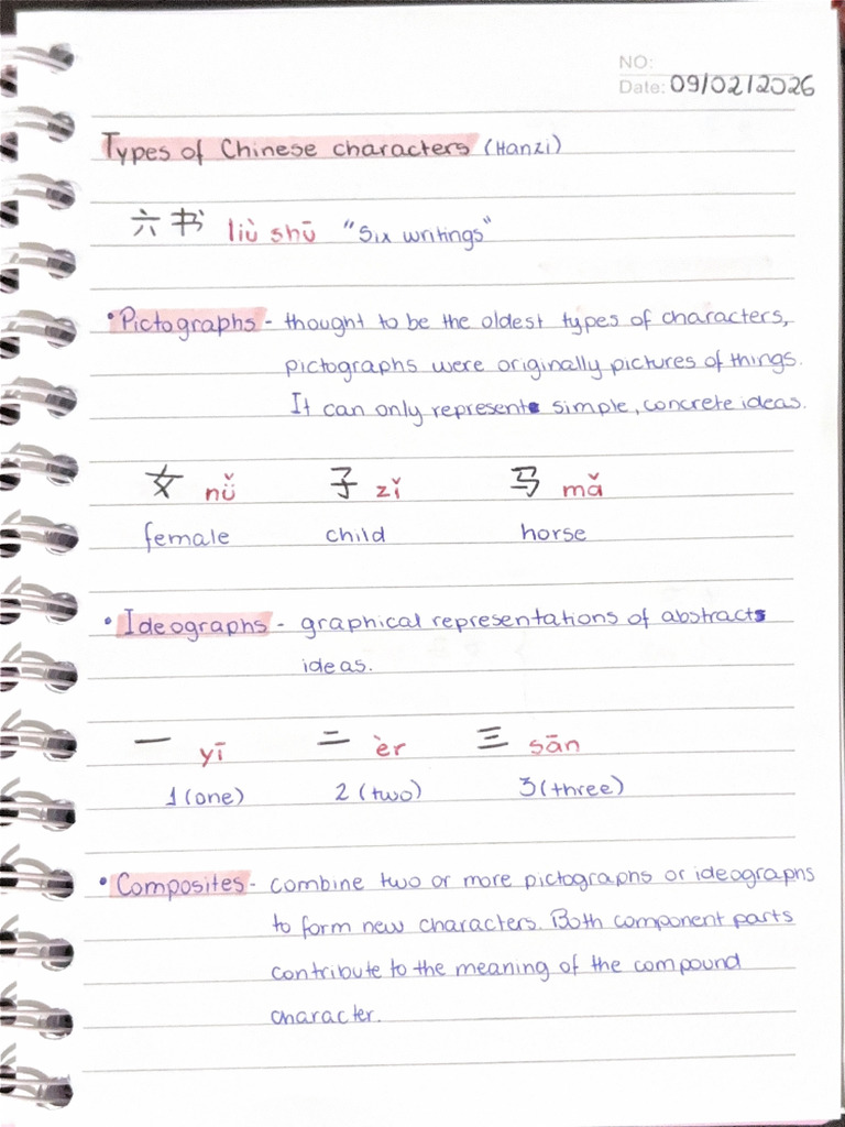 4 Types of Chinese Characters (Hanzi) | PDF