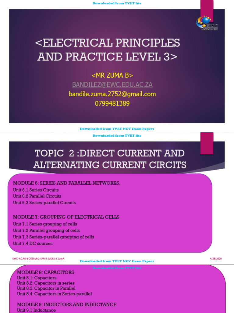 Electrical Principle Prac L3 Topic2 | PDF | Series And Parallel ...