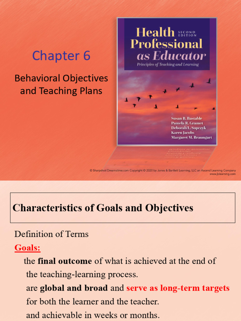 Ch. 6 Behavioral Objectives and Teaching Plans | PDF | Learning ...