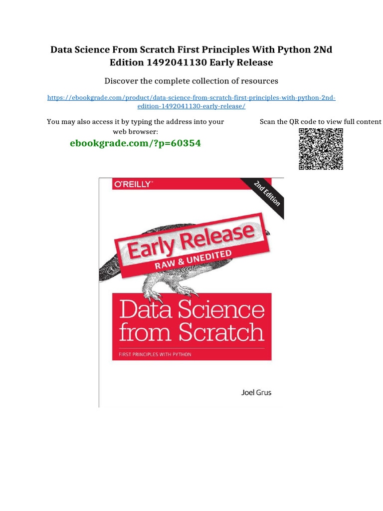 Data Science From Scratch First Principles With Python 2nd Edition ...