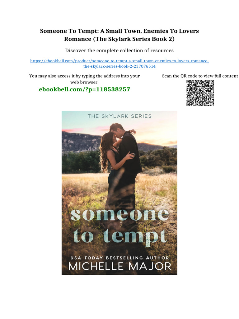 Someone To Tempt: A Small Town, Enemies To Lovers Romance (The Skylark ...