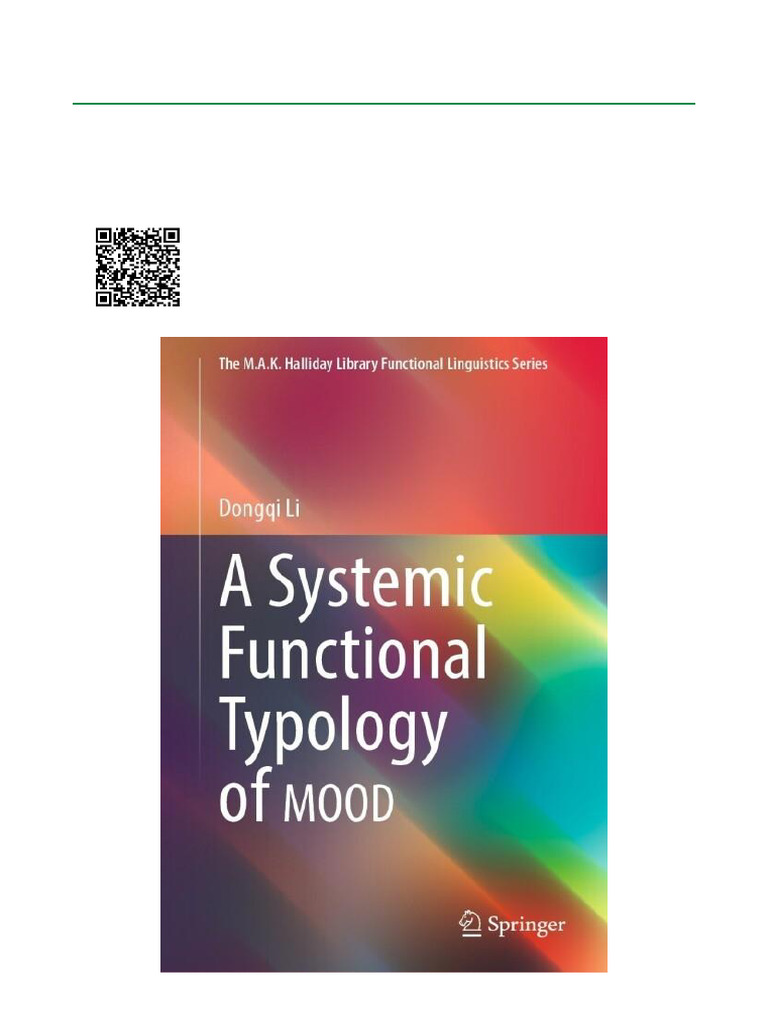 A Systemic Functional Typology of MOOD ISBN 9789811988202, 981198820X ...