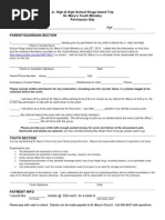 Kings Island Permission Slip